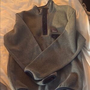 Patagonia Kids Grey Fleece Crewneck Jacket